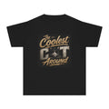Youth Tee - "The Coolest Cat Around" Retro Graphic Cat Shirt