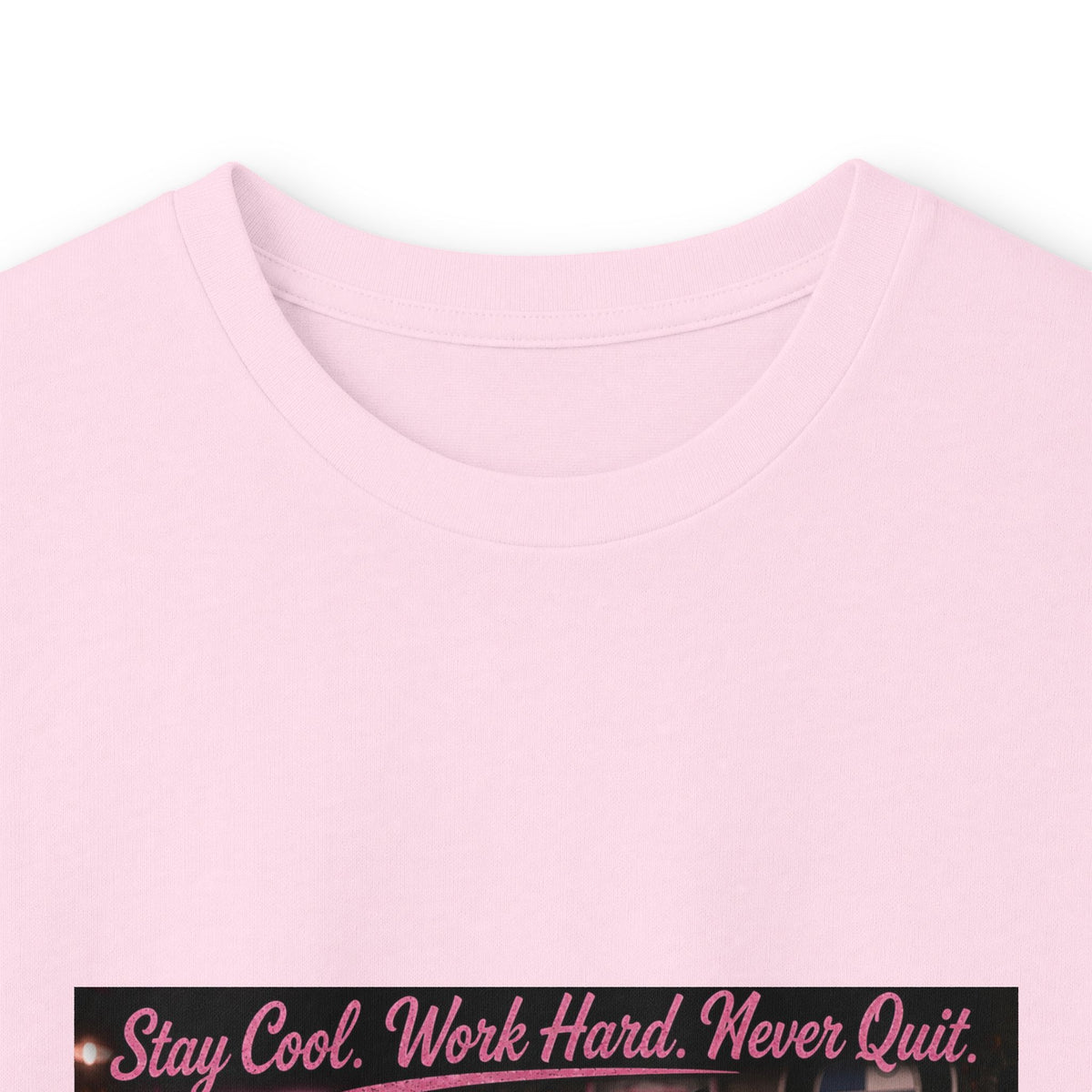 Cool Cat Long Sleeve Tee – "Stay Cool. Work Hard. Never Quit." Graphic Shirt