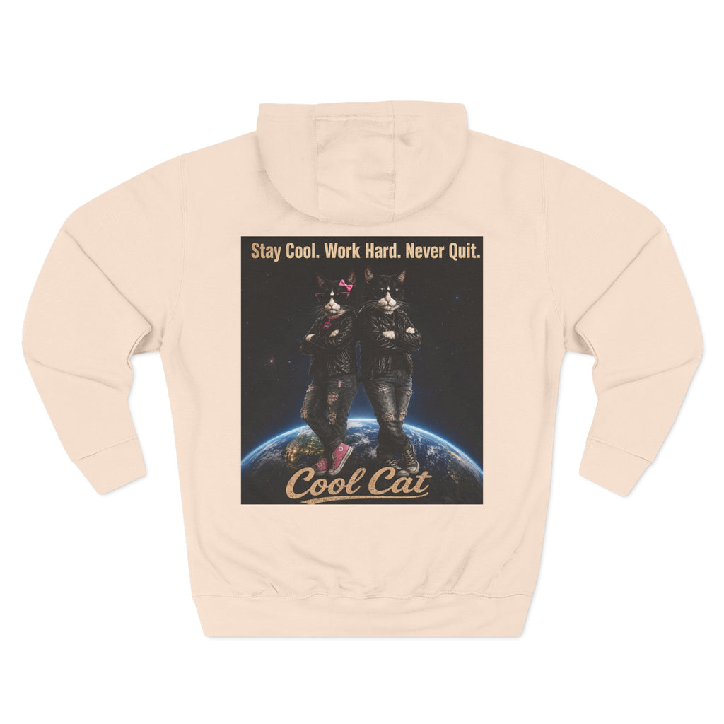 Cool Cats Vintage Graphic Hoodie — Retro Cat Band Design