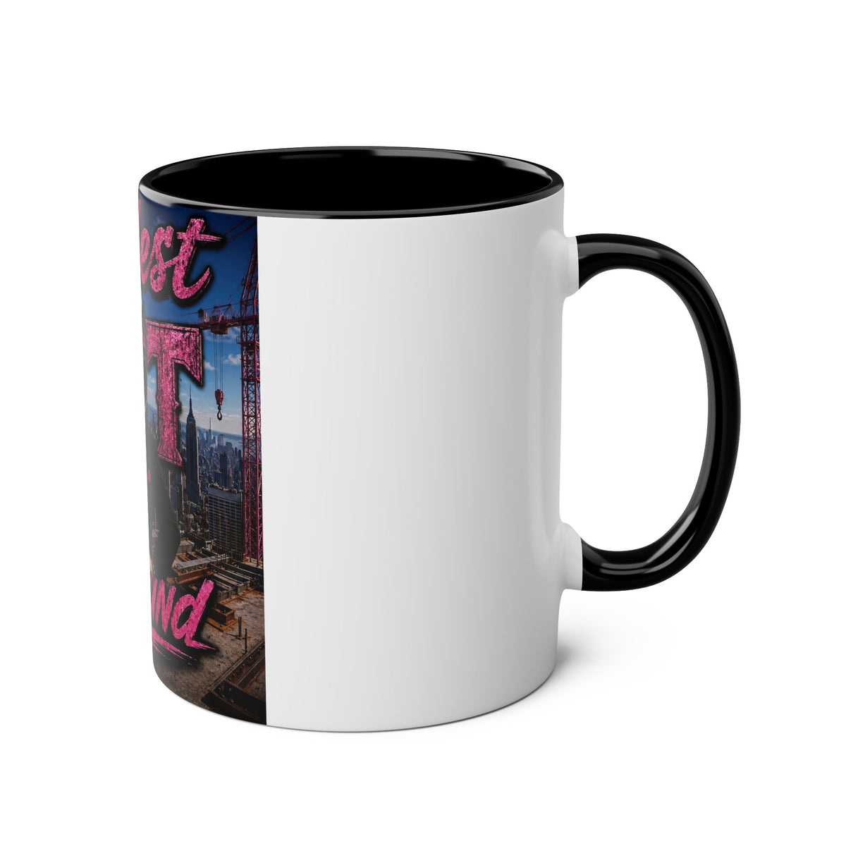 Construction Boss "The Coolest Cat Around"  - 11oz Two-Tone Coffee Mug