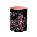 De Dee Sparkle pink car"The Coolest Cat Around"  - 11oz Two-Tone Coffee Mug