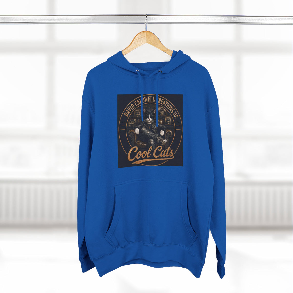 Cool Cats Vintage Graphic Hoodie — Retro Cat Band Design