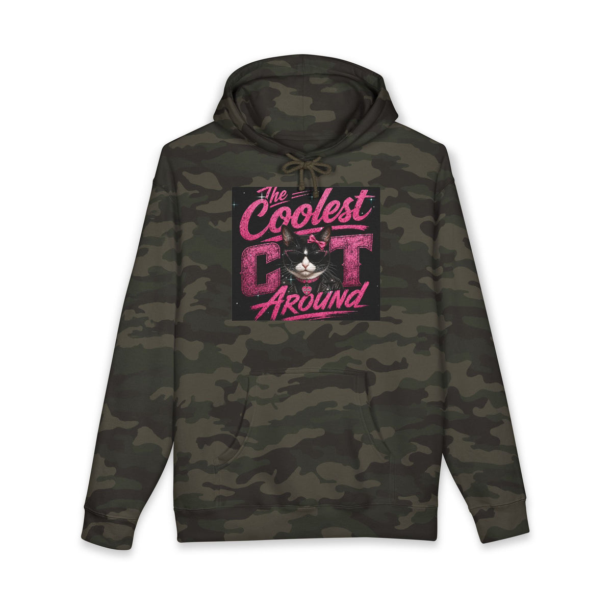 Cat Hoodie — "The Coolest Cat Around" Graphic Pullover