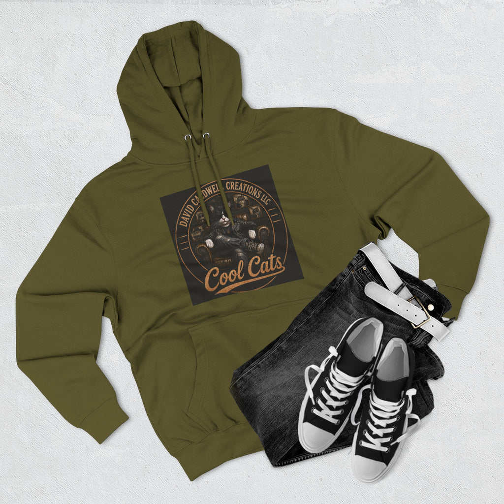 Cool Cats Vintage Graphic Hoodie — Retro Cat Band Design
