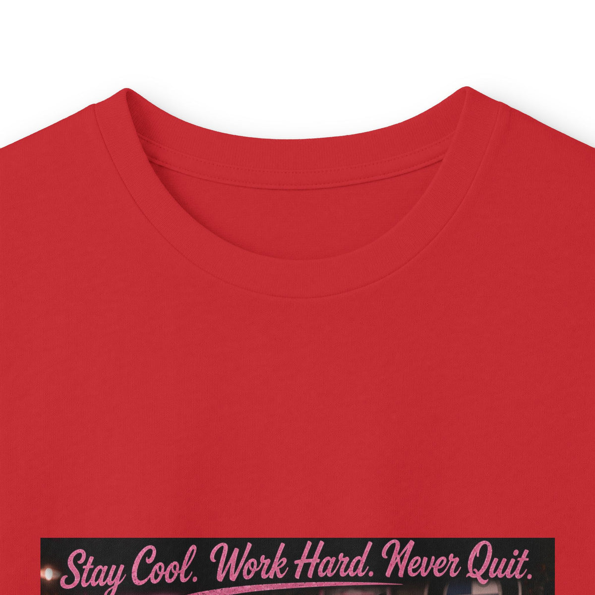 Cool Cat Long Sleeve Tee – "Stay Cool. Work Hard. Never Quit." Graphic Shirt