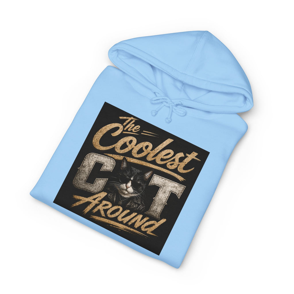 Coolest Cat Around Hoodie — Vintage Retro Cat Lover Pullover