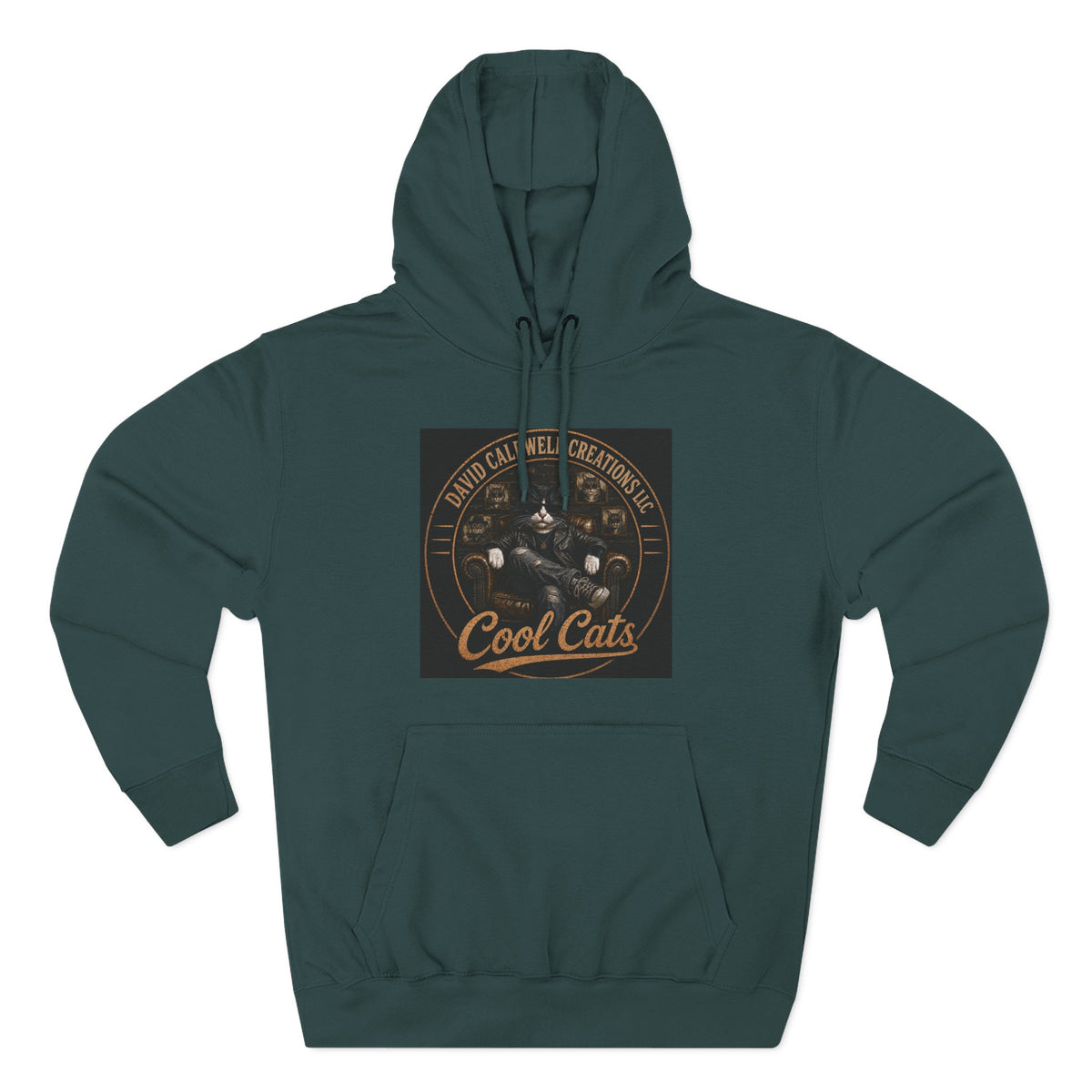 Cool Cats Vintage Graphic Hoodie — Retro Cat Band Design