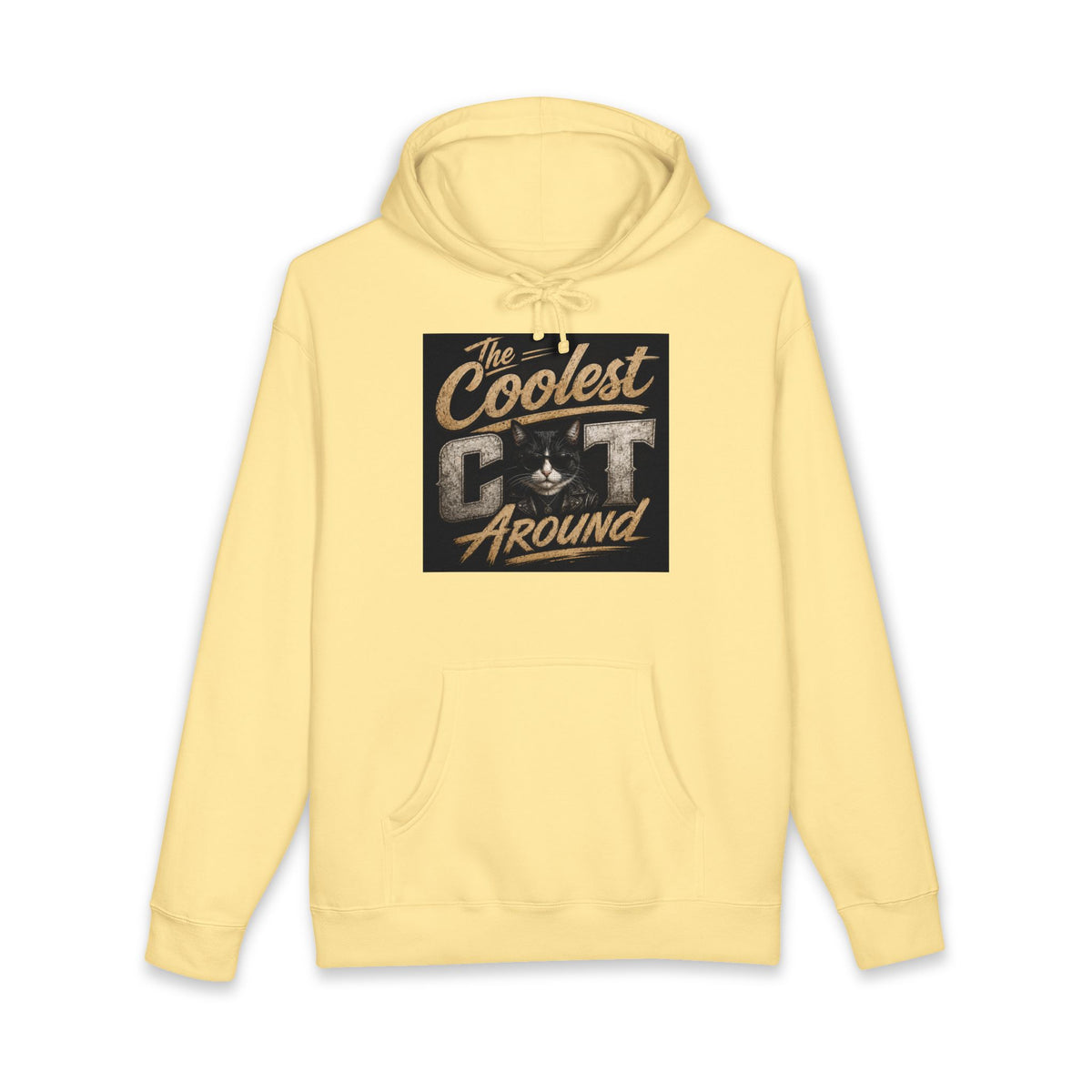 Coolest Cat Around Hoodie — Vintage Retro Cat Lover Pullover