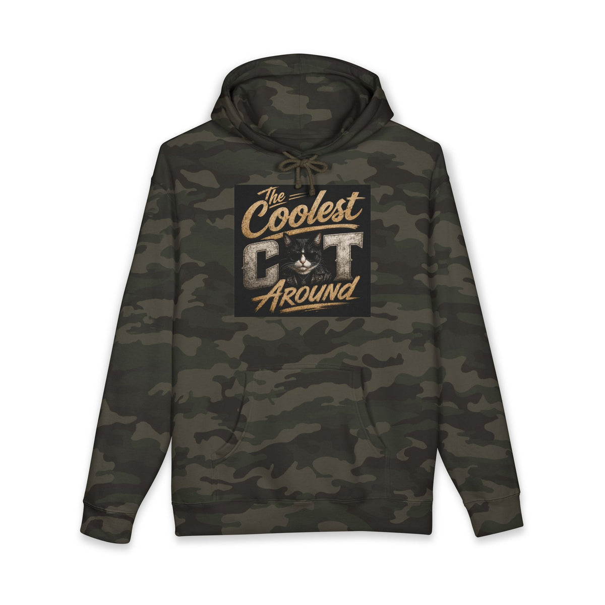 Coolest Cat Around Hoodie — Vintage Retro Cat Lover Pullover
