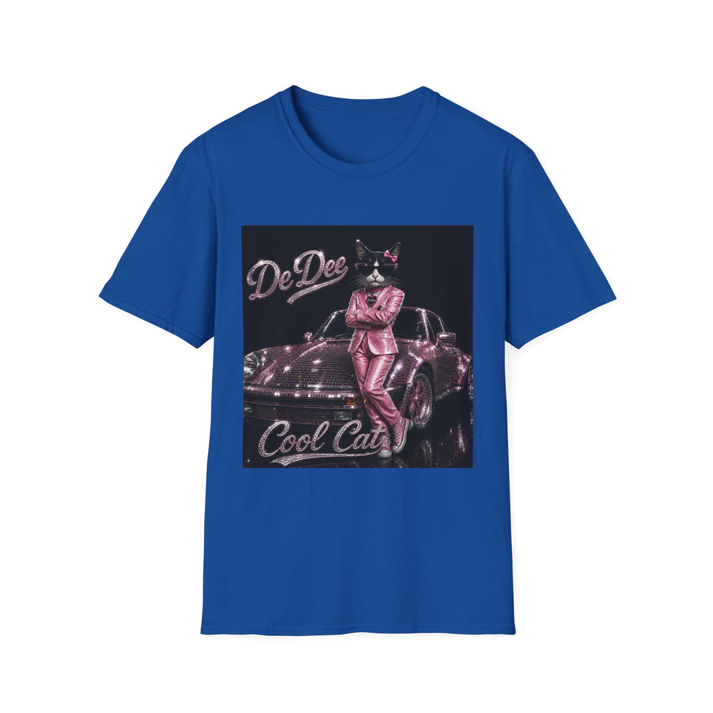Cool Cat sparkles pink car Motivational T-Shirt — "Stay Cool. Work Hard. Never Quit."