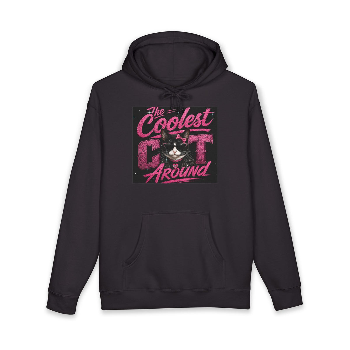 Cat Hoodie — "The Coolest Cat Around" Graphic Pullover