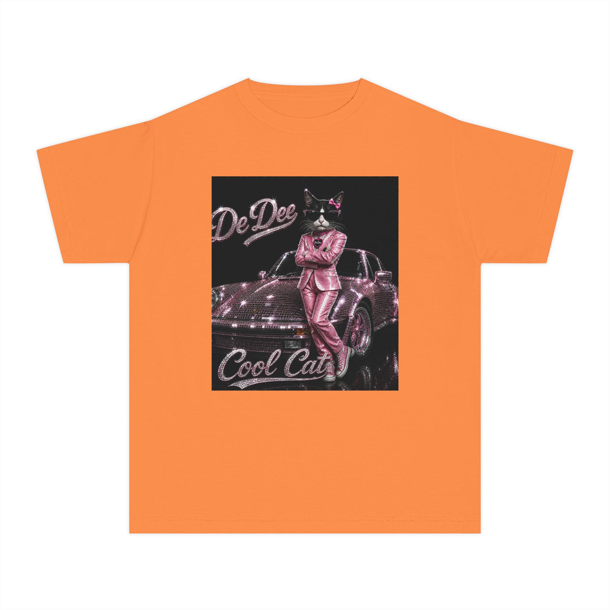Cool Cat Youth Tee — 'Stay Cool. Work Hard. Never Quit.' Motivational Graphic Tee
