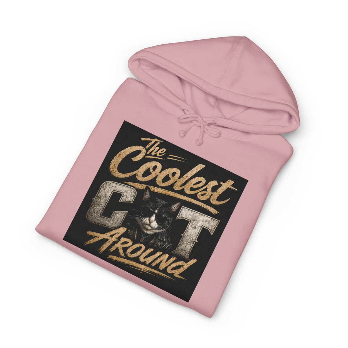 Coolest Cat Around Hoodie — Vintage Retro Cat Lover Pullover