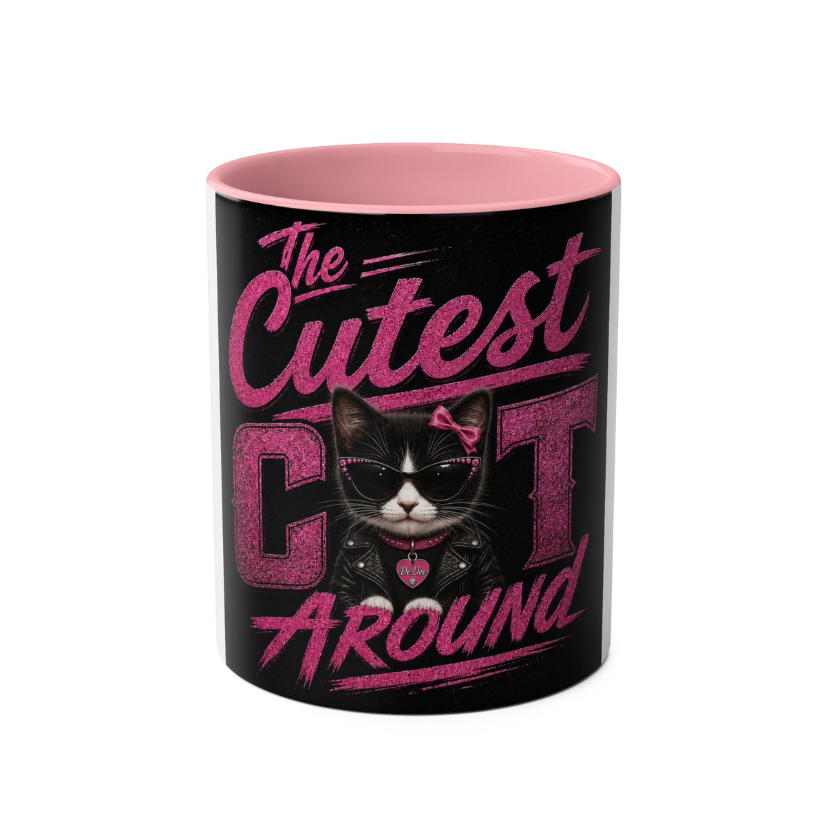 The Cutest Cat Around - 11oz Two-Tone Coffee Mug