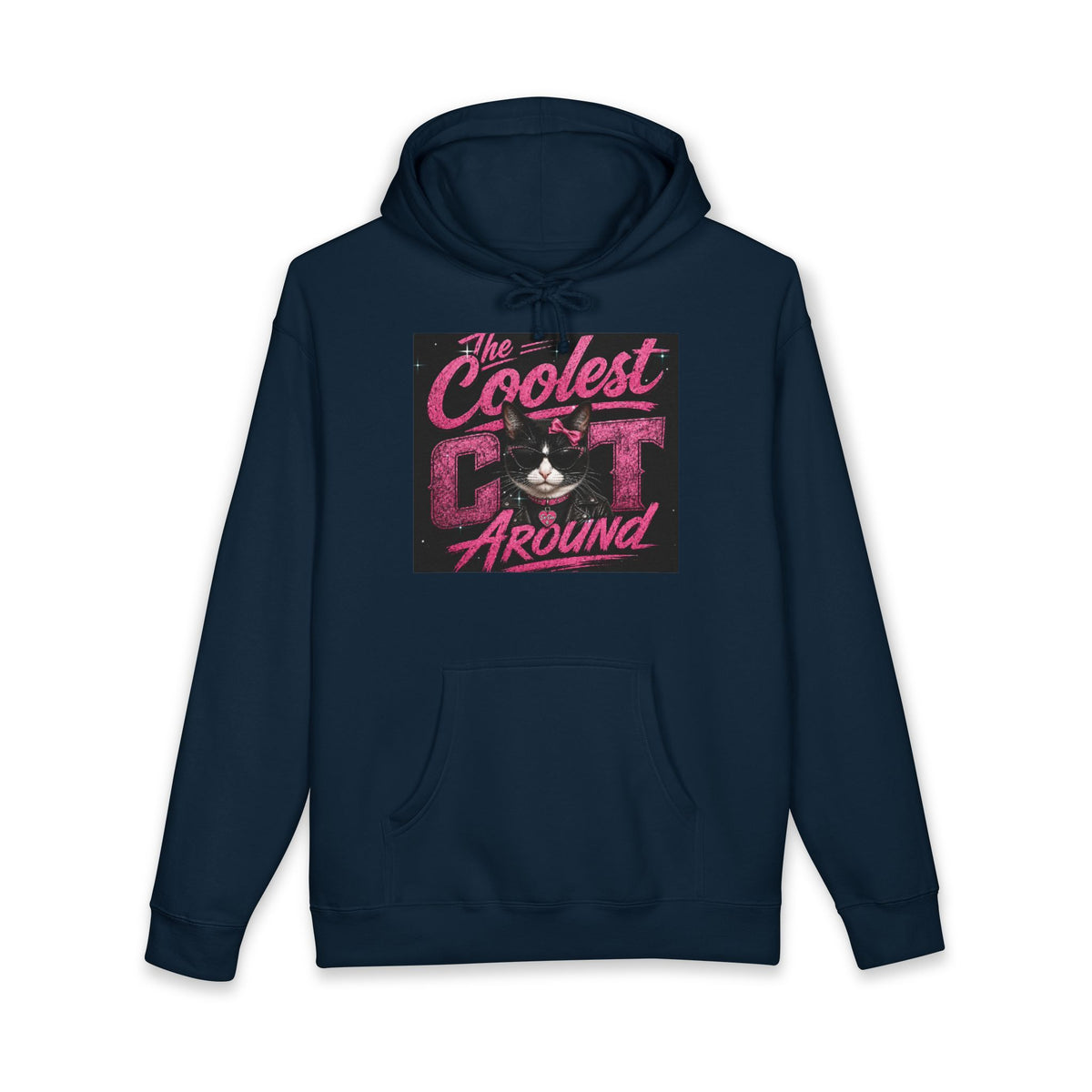 Cat Hoodie — "The Coolest Cat Around" Graphic Pullover