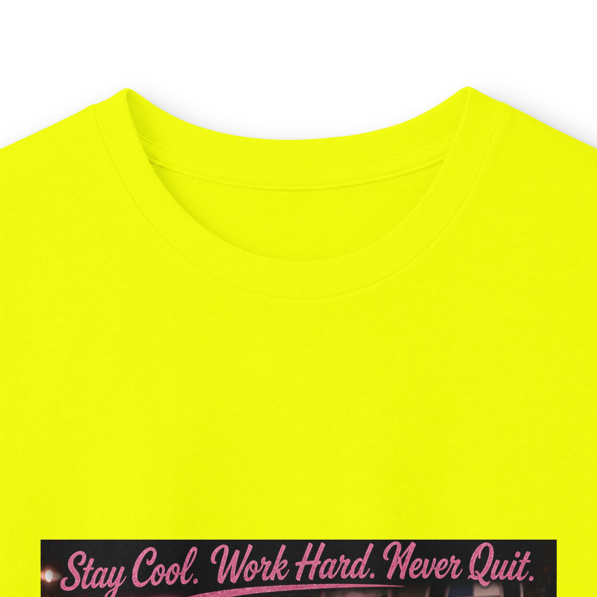 Cool Cat Long Sleeve Tee – "Stay Cool. Work Hard. Never Quit." Graphic Shirt