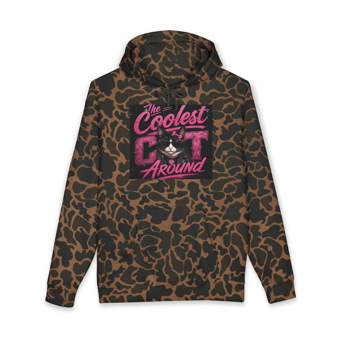Cat Hoodie — "The Coolest Cat Around" Graphic Pullover
