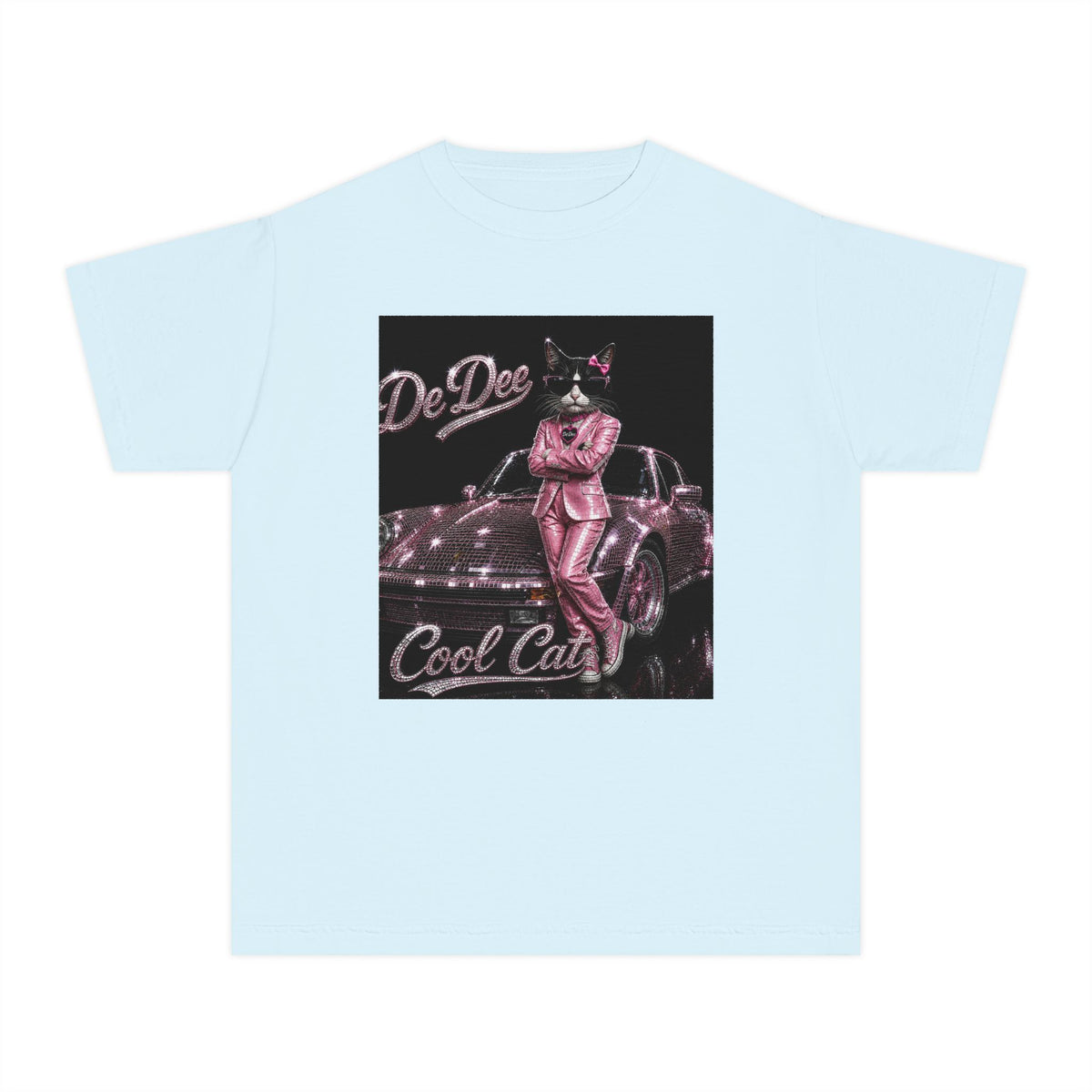 Cool Cat Youth Tee — 'Stay Cool. Work Hard. Never Quit.' Motivational Graphic Tee