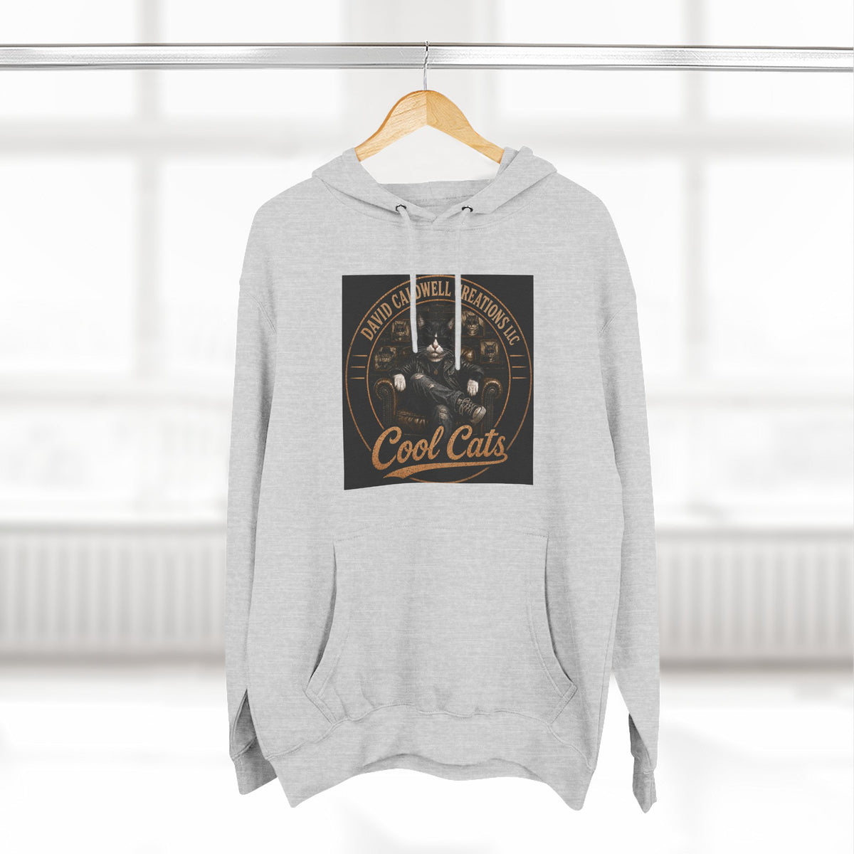 Cool Cats Vintage Graphic Hoodie — Retro Cat Band Design