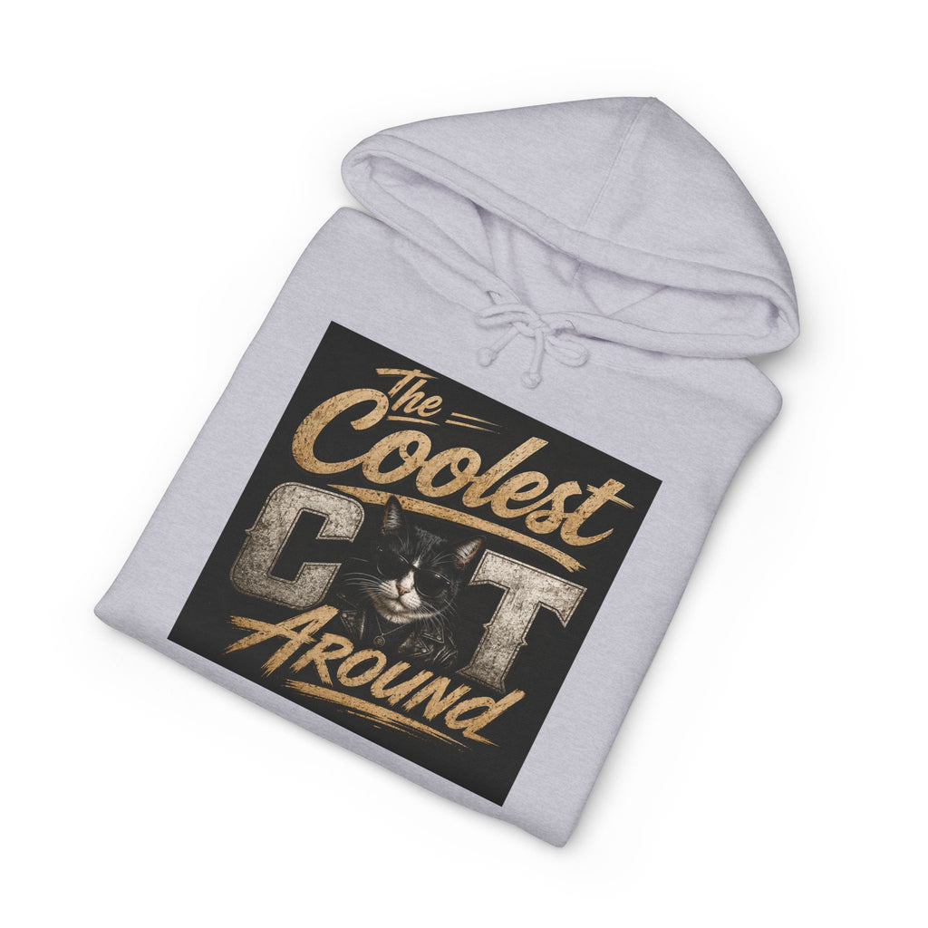Coolest Cat Around Hoodie — Vintage Retro Cat Lover Pullover