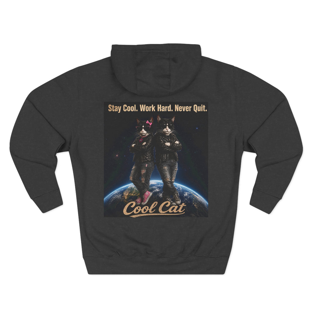 Cool Cats Vintage Graphic Hoodie — Retro Cat Band Design