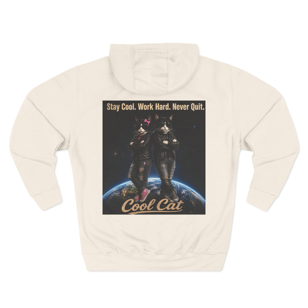 Cool Cats Vintage Graphic Hoodie — Retro Cat Band Design
