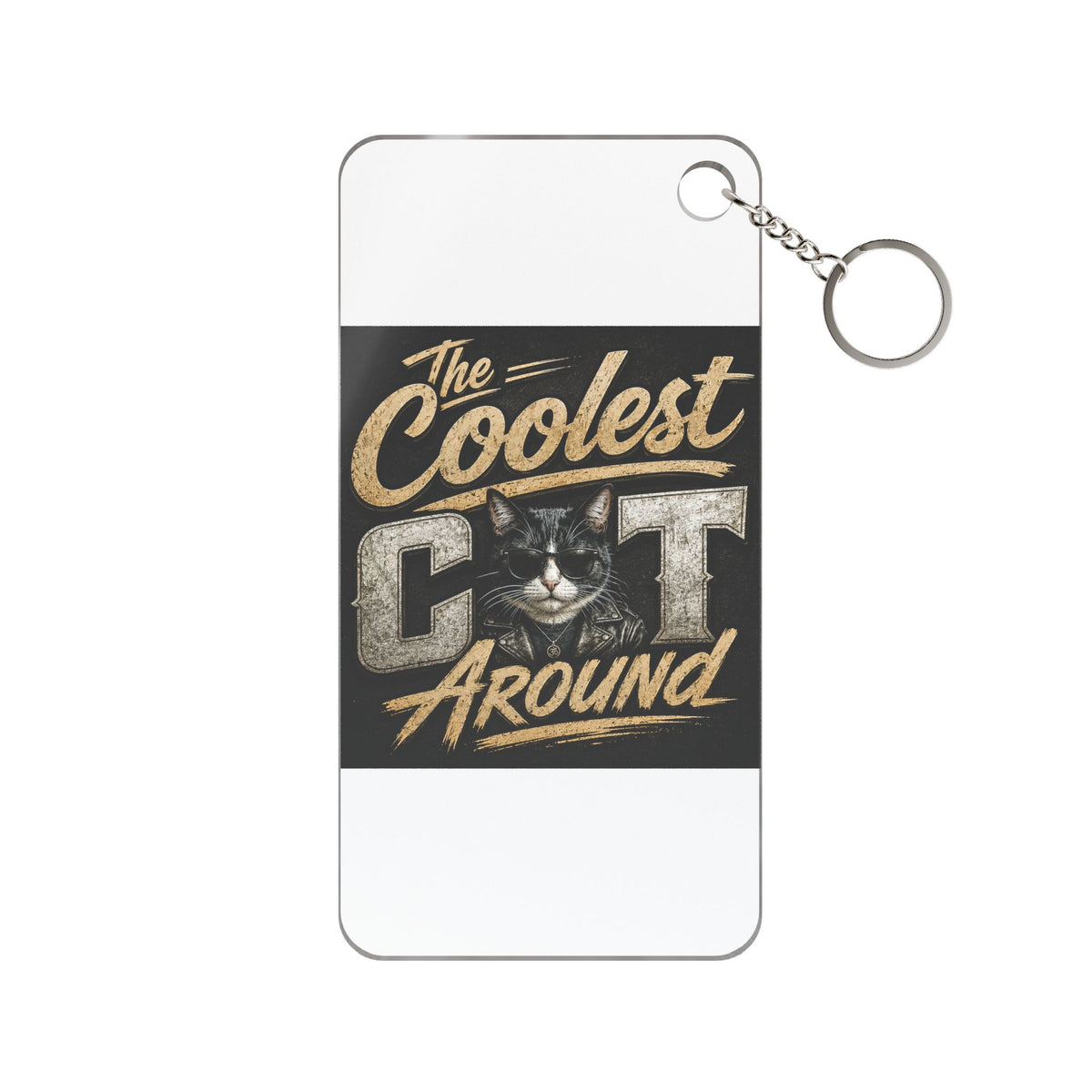 Copy of Coolest Cat (De Dee) Around Keychain Pink Charm