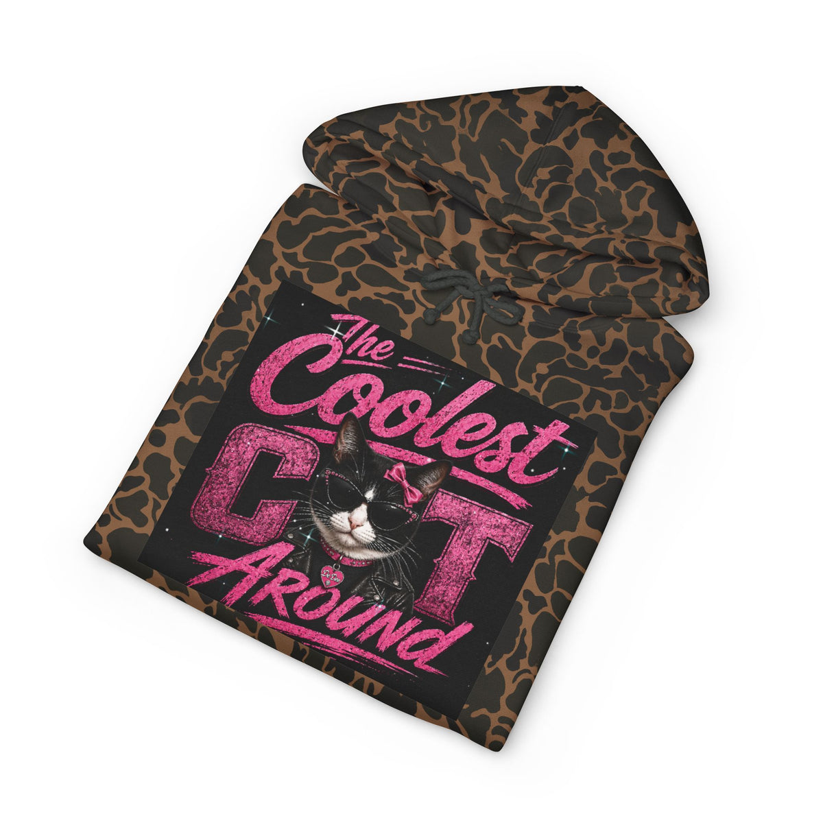 Cat Hoodie — "The Coolest Cat Around" Graphic Pullover