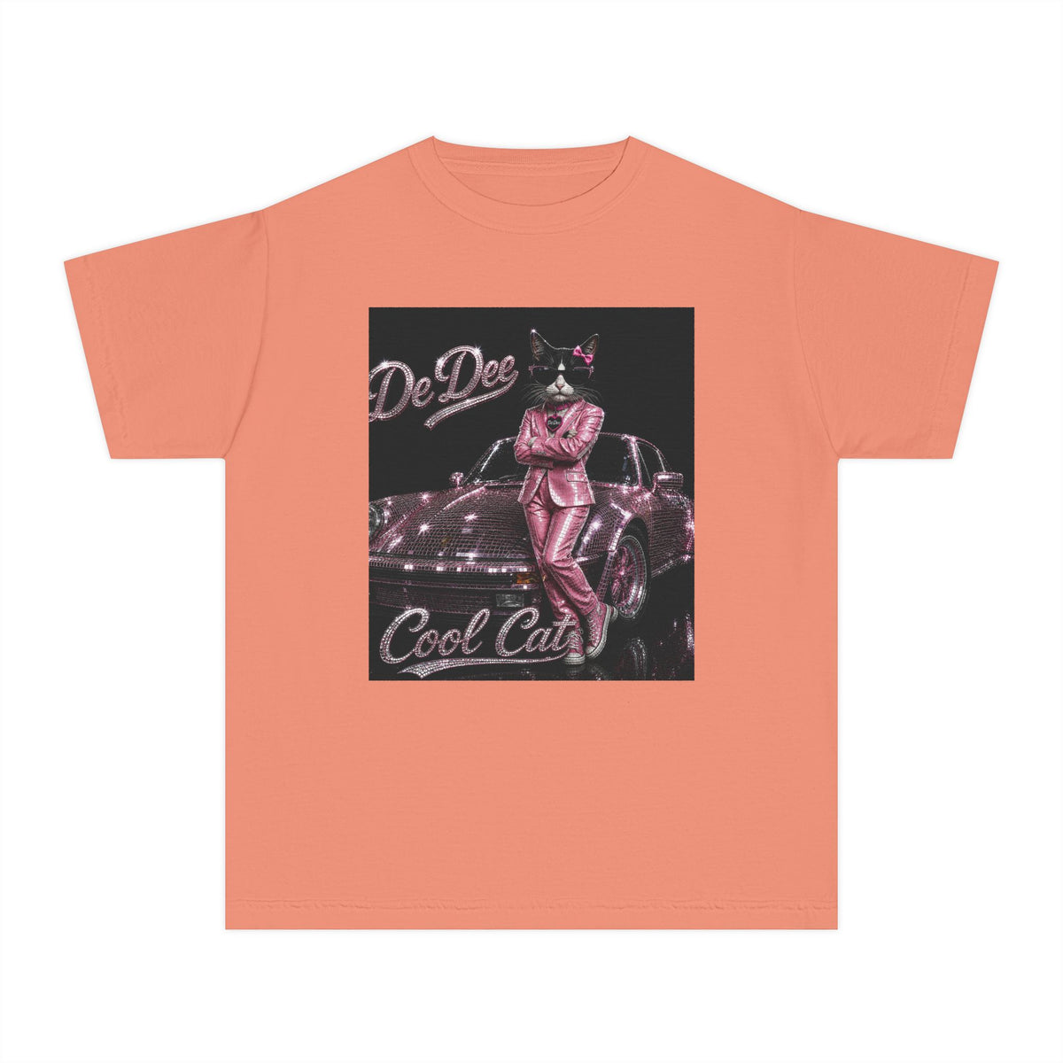 Cool Cat Youth Tee — 'Stay Cool. Work Hard. Never Quit.' Motivational Graphic Tee