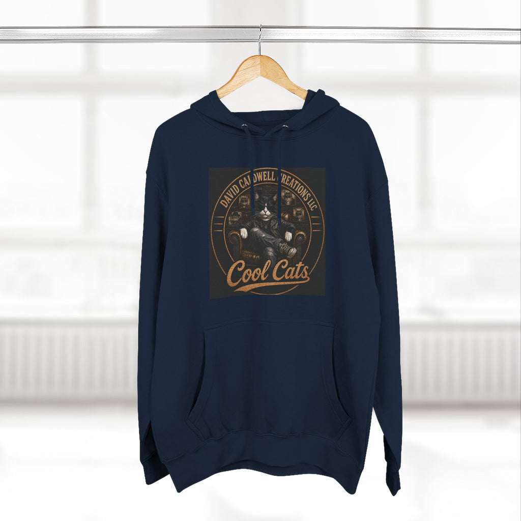 Cool Cats Vintage Graphic Hoodie — Retro Cat Band Design