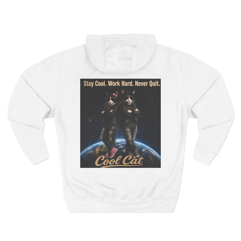 Cool Cats Vintage Graphic Hoodie — Retro Cat Band Design
