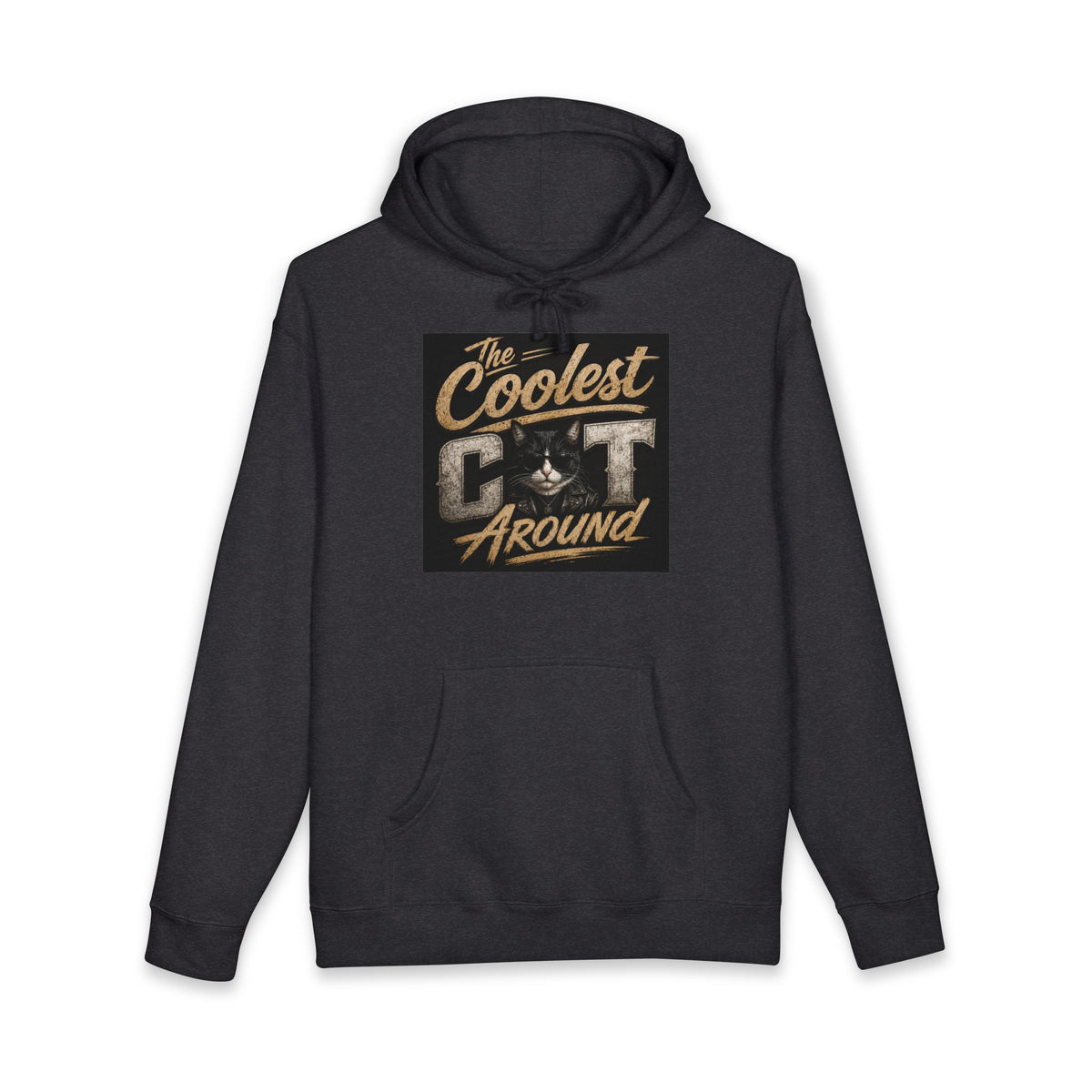 Coolest Cat Around Hoodie — Vintage Retro Cat Lover Pullover