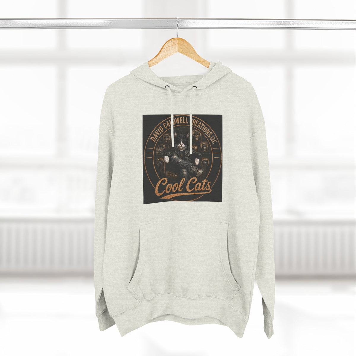Cool Cats Vintage Graphic Hoodie — Retro Cat Band Design