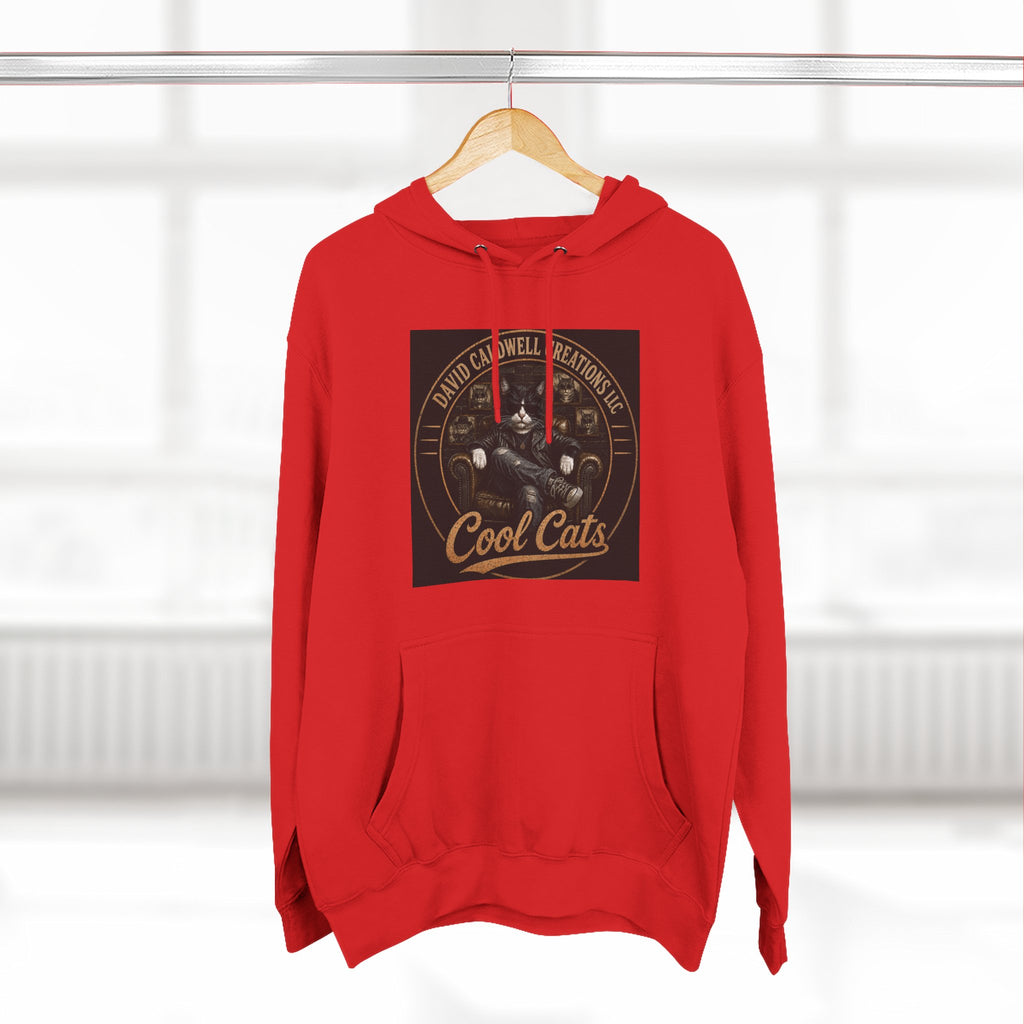 Cool Cats Vintage Graphic Hoodie — Retro Cat Band Design