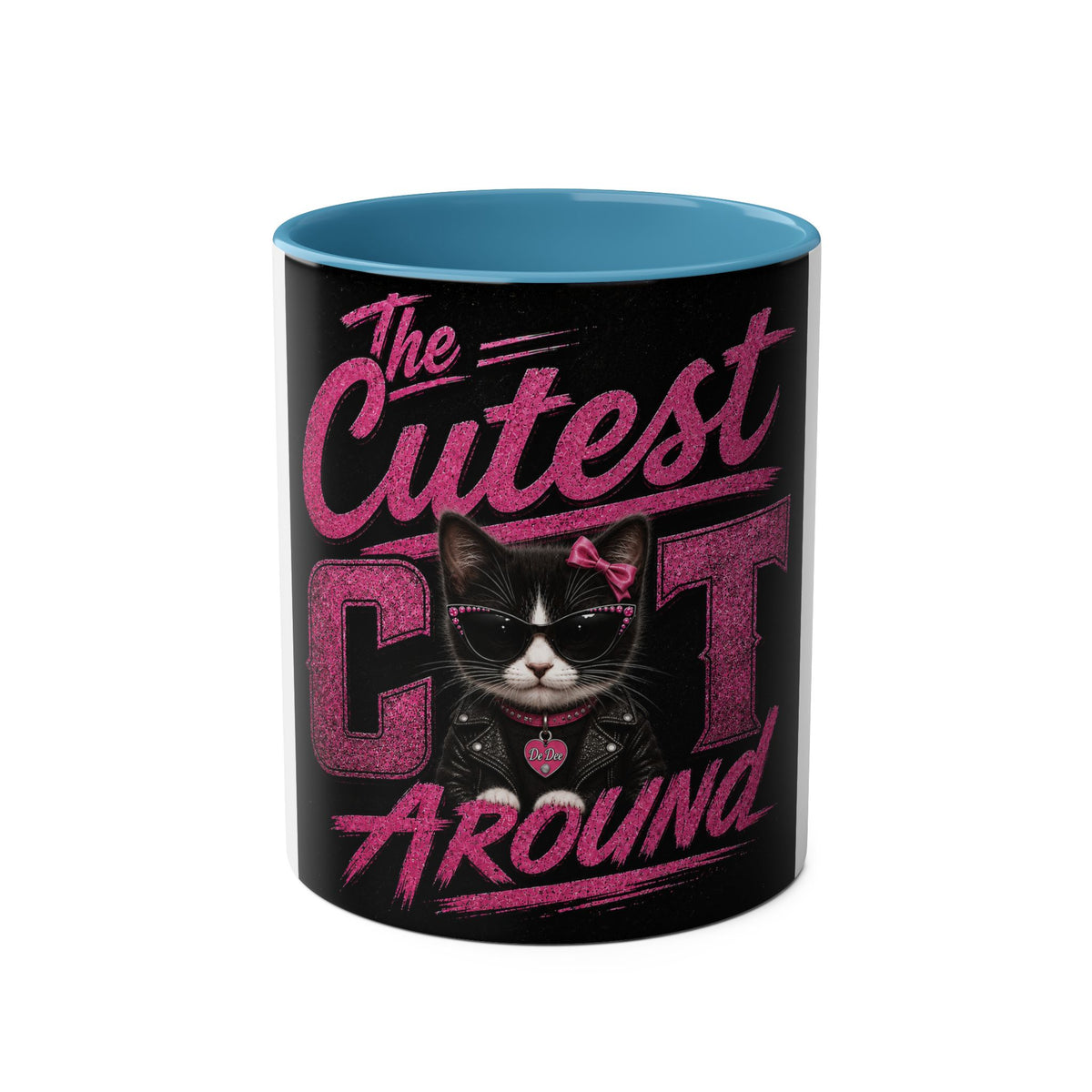The Cutest Cat Around - 11oz Two-Tone Coffee Mug