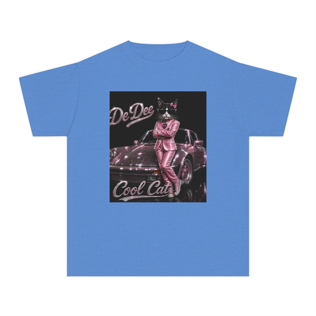 Cool Cat Youth Tee — 'Stay Cool. Work Hard. Never Quit.' Motivational Graphic Tee