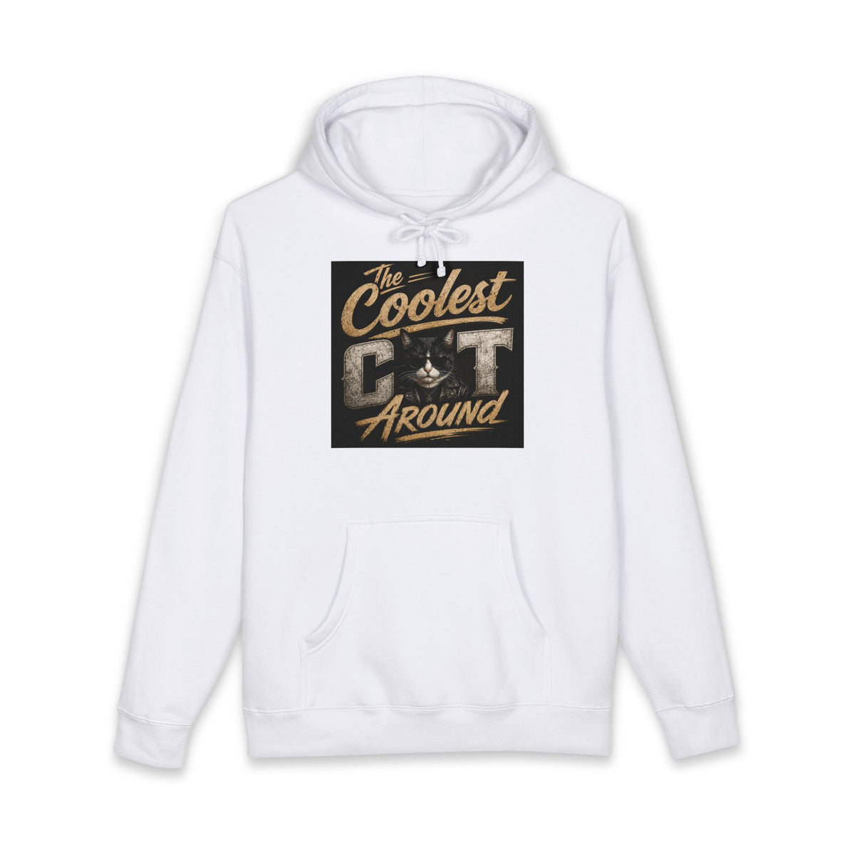 Coolest Cat Around Hoodie — Vintage Retro Cat Lover Pullover