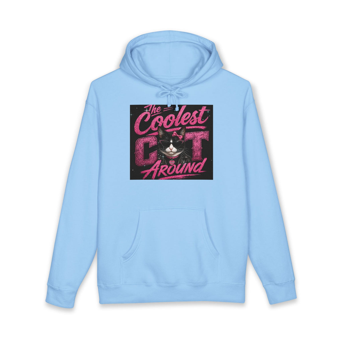 Cat Hoodie — "The Coolest Cat Around" Graphic Pullover