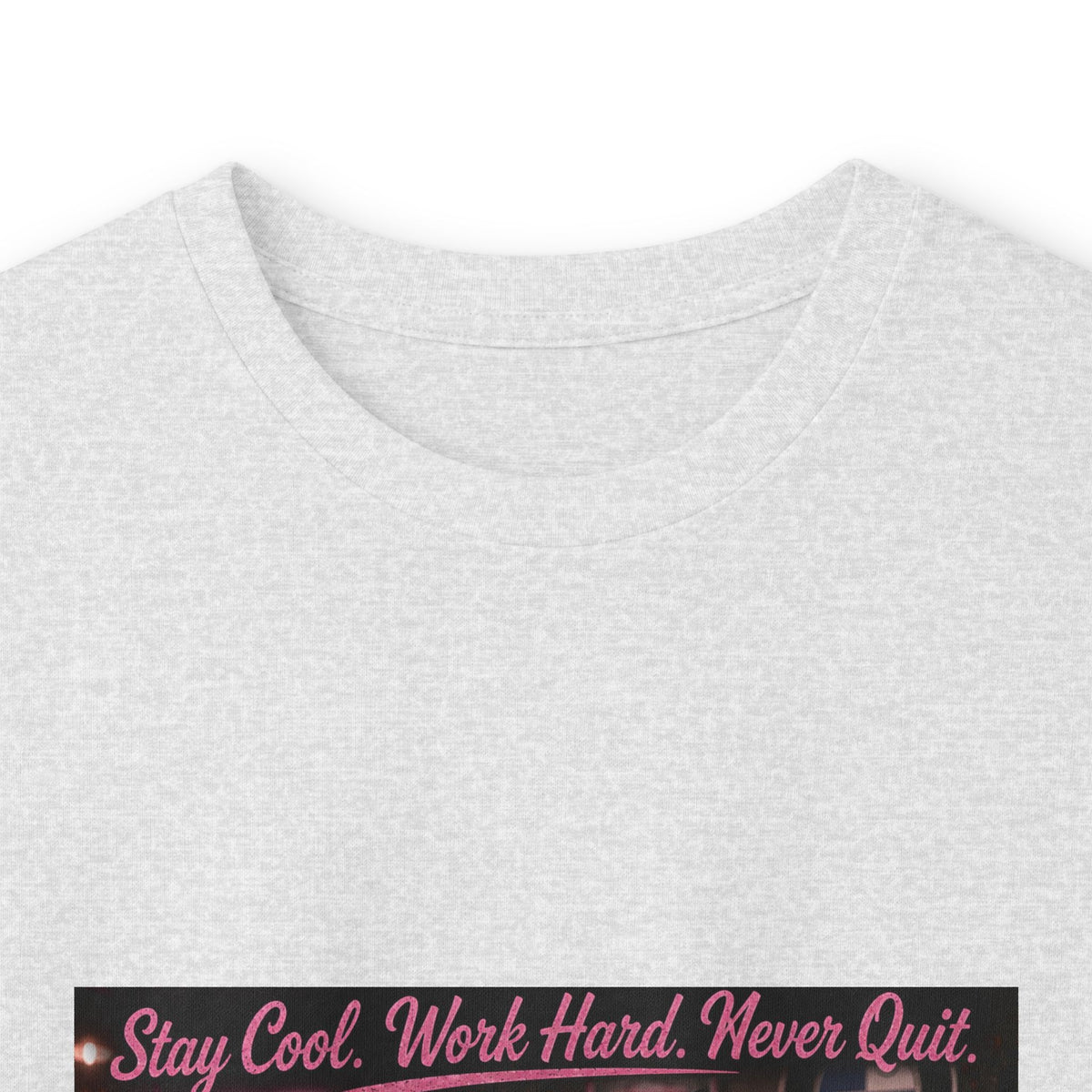 Cool Cat Long Sleeve Tee – "Stay Cool. Work Hard. Never Quit." Graphic Shirt