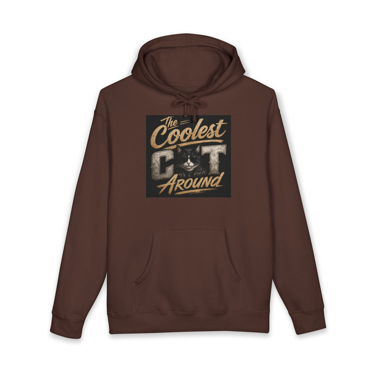 Coolest Cat Around Hoodie — Vintage Retro Cat Lover Pullover