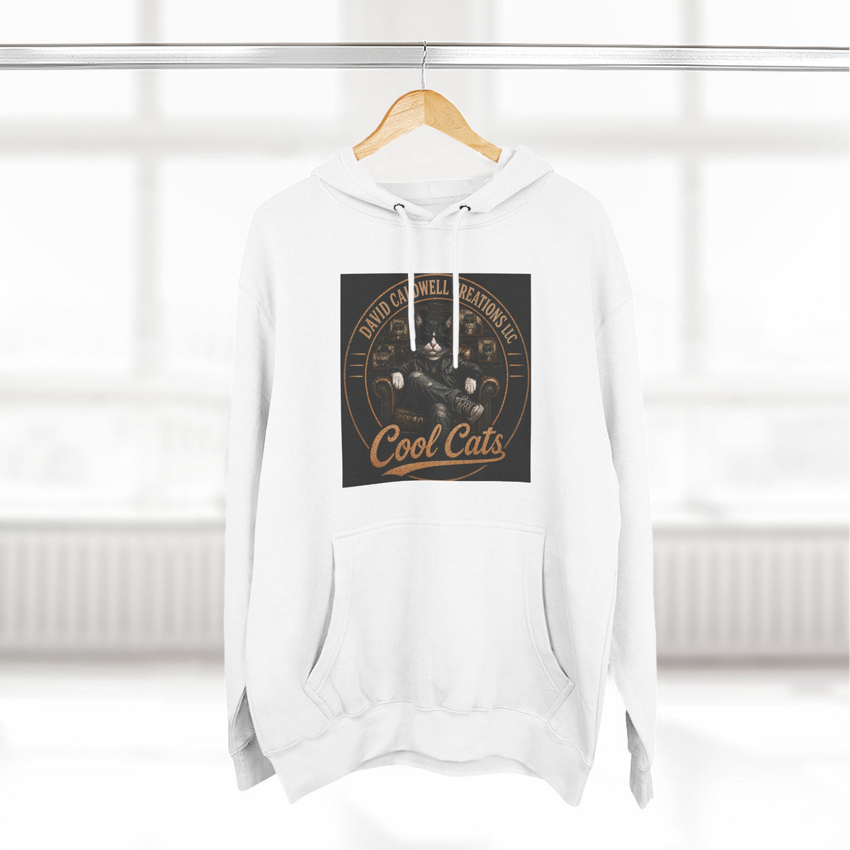 Cool Cats Vintage Graphic Hoodie — Retro Cat Band Design