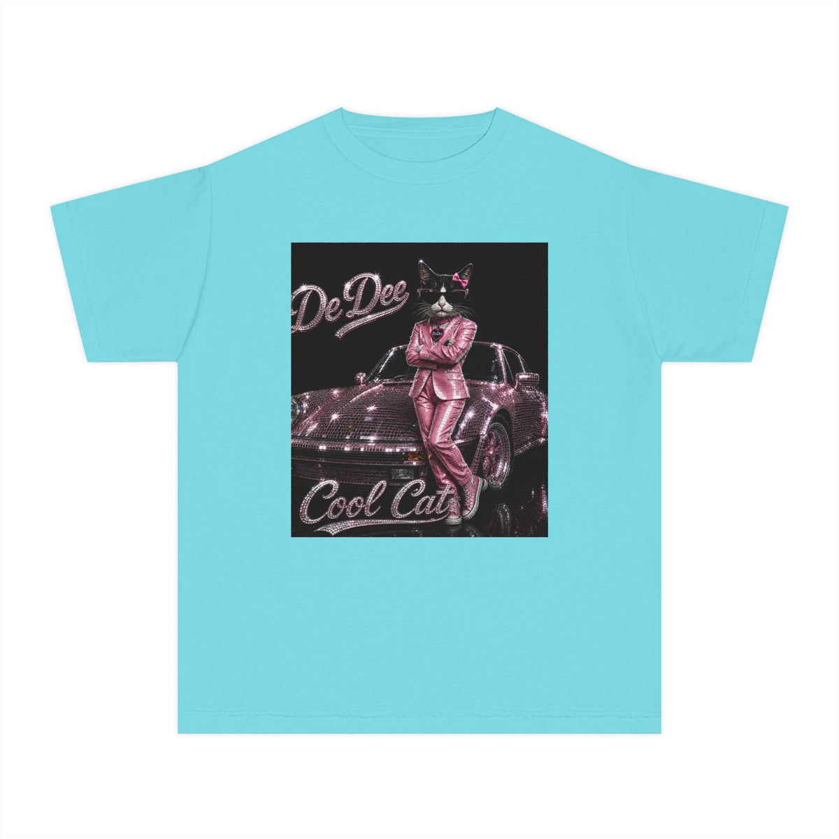 Cool Cat Youth Tee — 'Stay Cool. Work Hard. Never Quit.' Motivational Graphic Tee