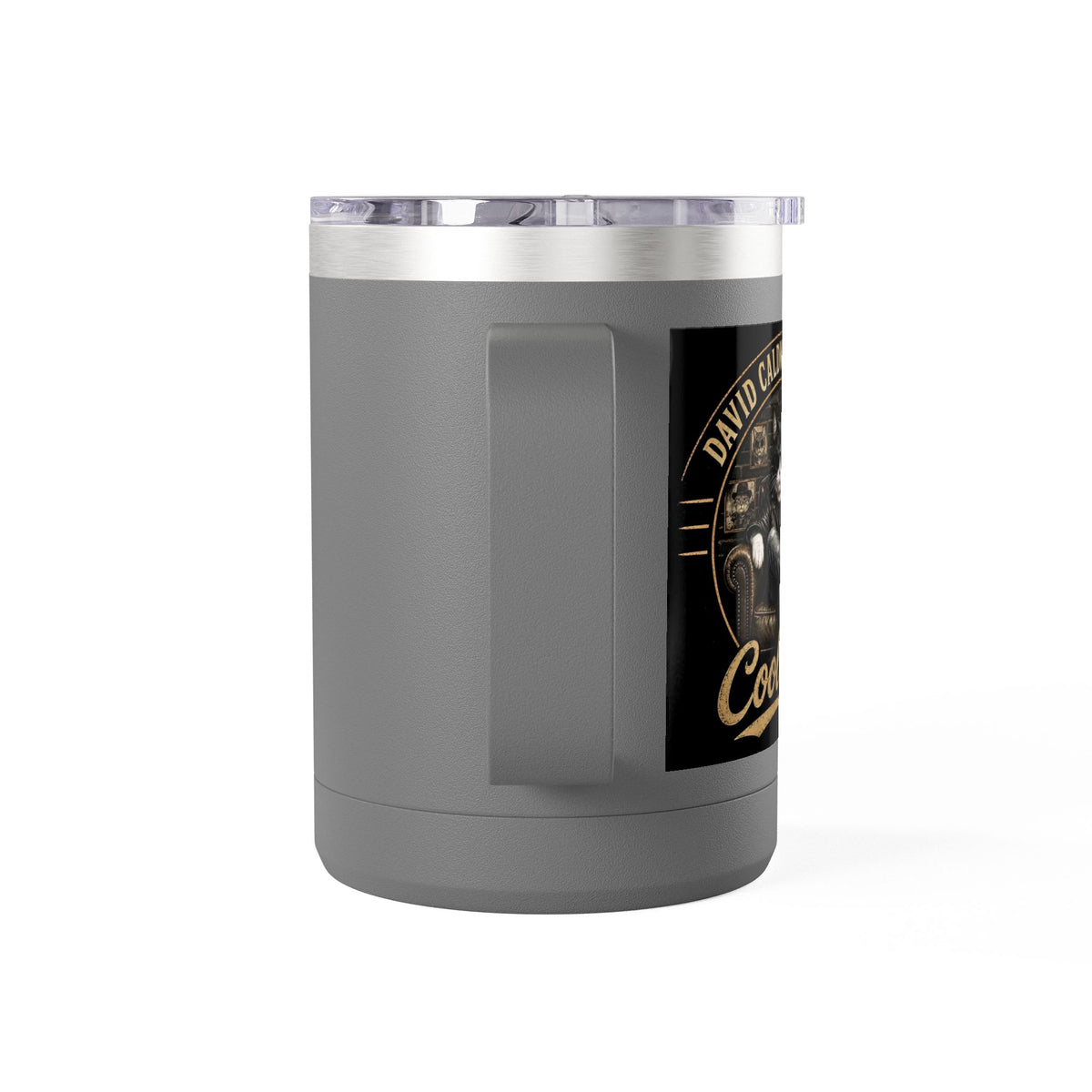 15oz Insulated Travel Mug — "Rescue Meow" Vintage Rescue Cats Design