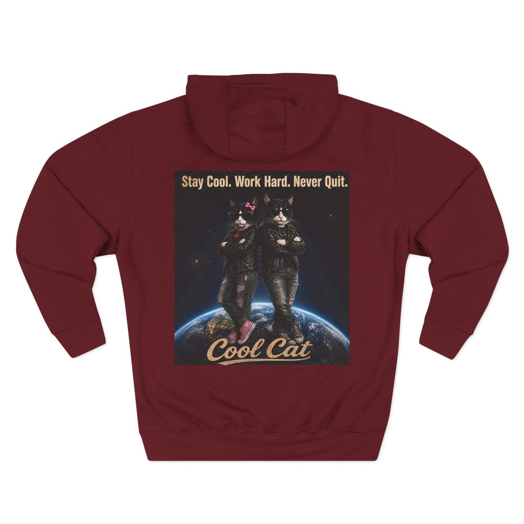 Cool Cats Vintage Graphic Hoodie — Retro Cat Band Design