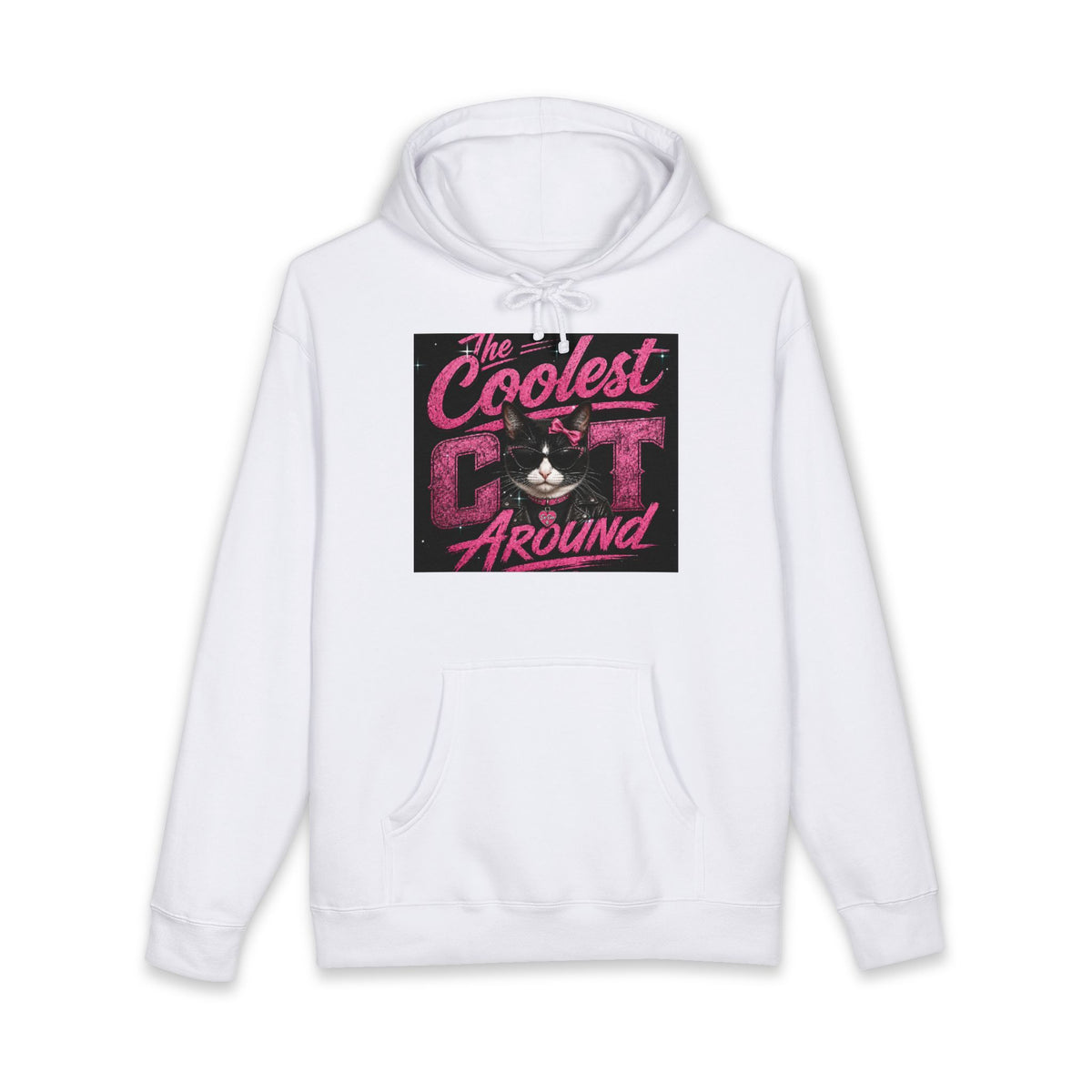 Cat Hoodie — "The Coolest Cat Around" Graphic Pullover