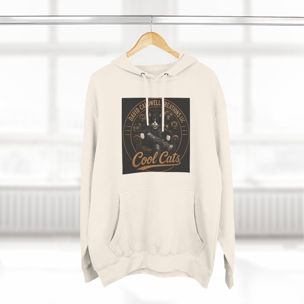Cool Cats Vintage Graphic Hoodie — Retro Cat Band Design