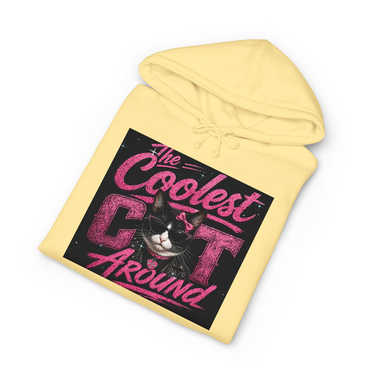 Cat Hoodie — "The Coolest Cat Around" Graphic Pullover