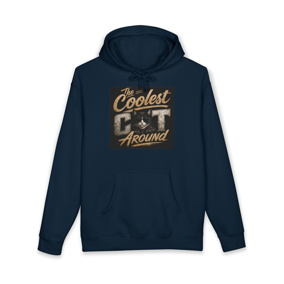 Coolest Cat Around Hoodie — Vintage Retro Cat Lover Pullover