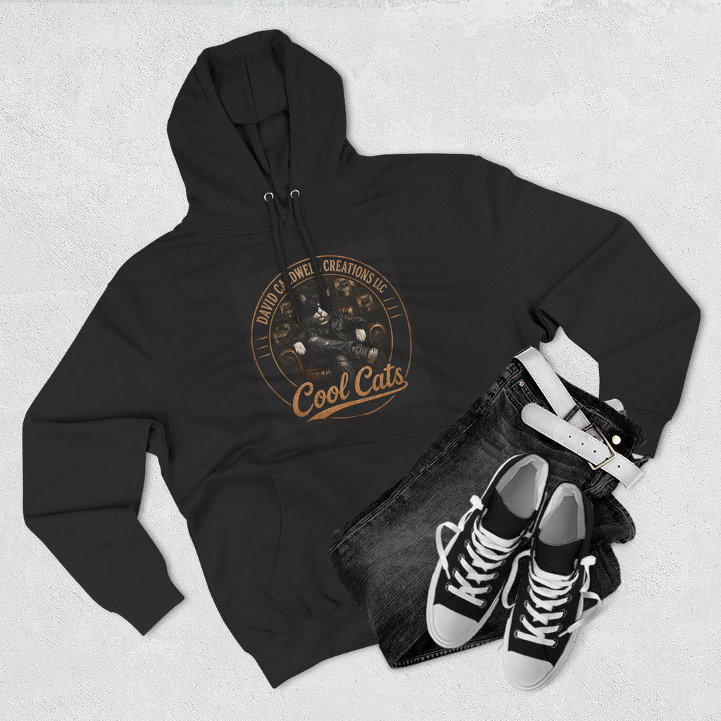 Cool Cats Vintage Graphic Hoodie — Retro Cat Band Design