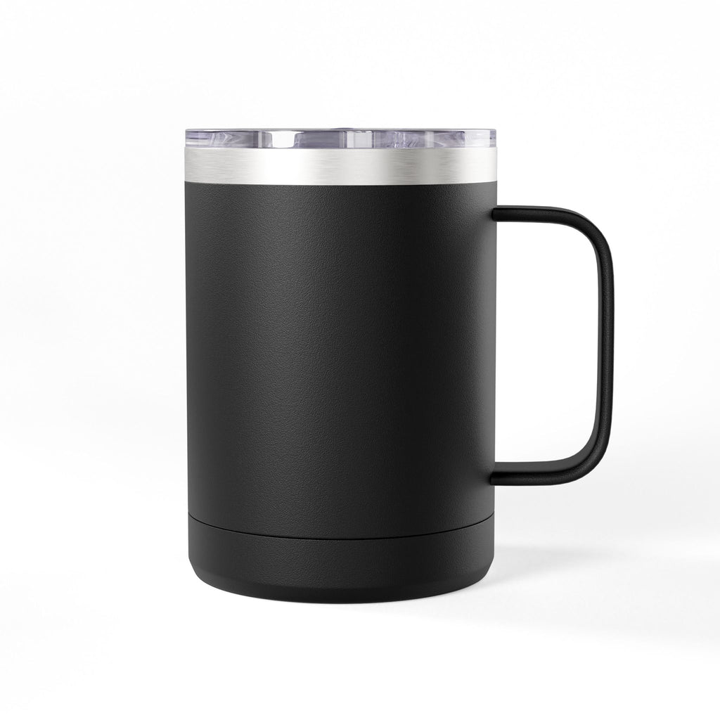 15oz Insulated Travel Mug — "Rescue Meow" Vintage Rescue Cats Design